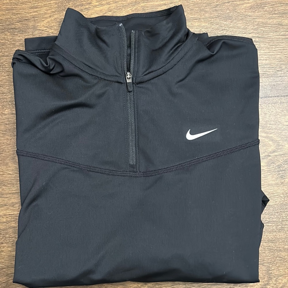 Nike dri-fit black quarter zip, size medium